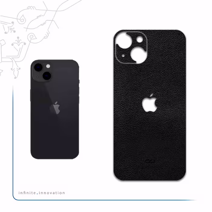 برچسب پوششی ماهوت مدل Black-Leather مناسب برای گوشی موبایل اپل iPhone 13