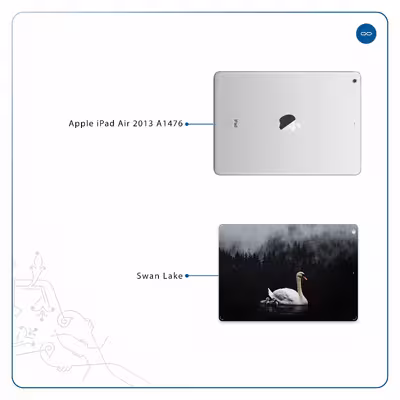 برچسب پوششی ماهوت مدل Swan Lake مناسب برای تبلت اپل iPad Air 2013 A1476