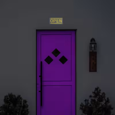 چراغ دیواری نئون دیزاین طرح Open_YL