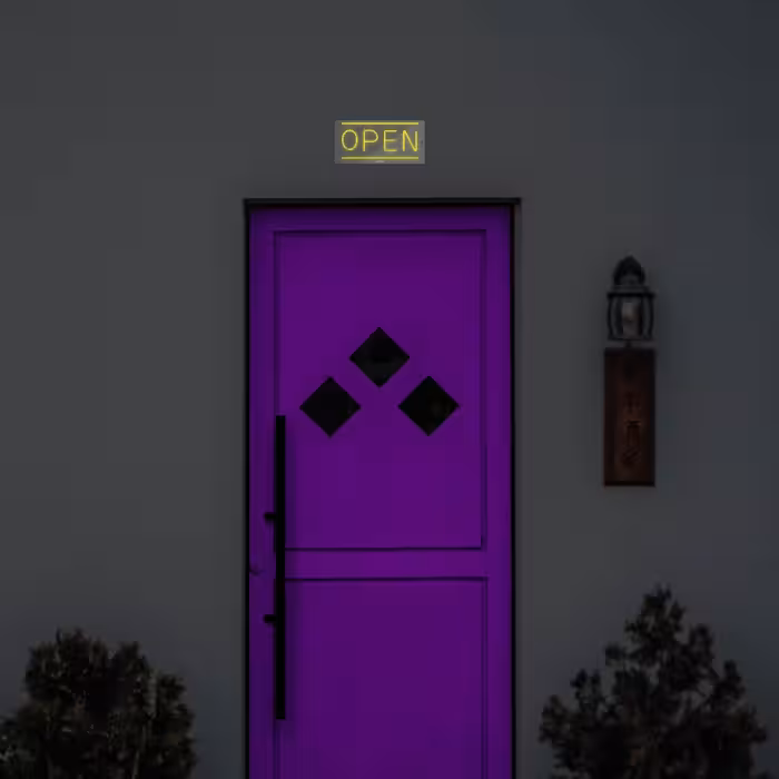 چراغ دیواری نئون دیزاین طرح Open_YL