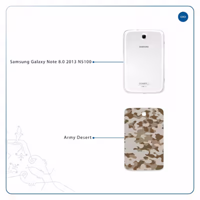 برچسب پوششی ماهوت مدل Army-Desert مناسب برای تبلت سامسونگ Galaxy Note 8.0 2013 N5100