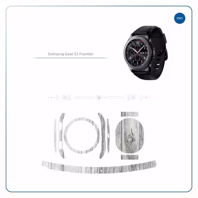 برچسب ماهوت طرح White-Wood مناسب برای ساعت هوشمند سامسونگ Galaxy Gear S3 Frontier