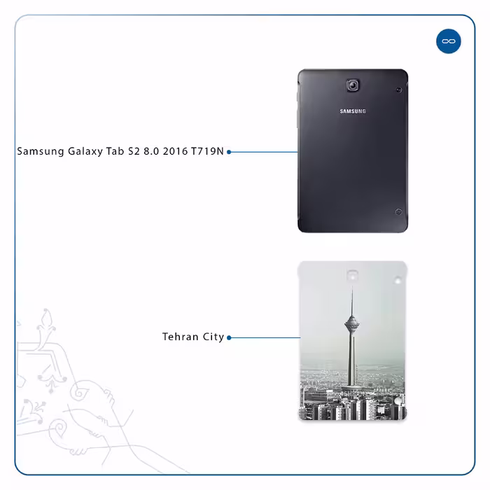 برچسب پوششی ماهوت مدل Tehran City مناسب برای تبلت سامسونگ Galaxy Tab S2 8.0 2016 T719N