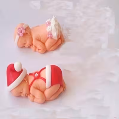 قالب فوندانت به گز مدل نوزاد خوابیده