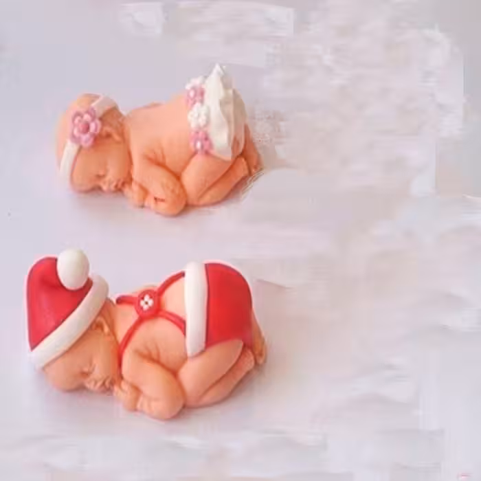 قالب فوندانت به گز مدل نوزاد خوابیده