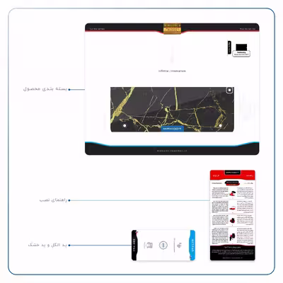برچسب پوششی ماهوت مدل Graphite-Gold-Marble مناسب برای تبلت سامسونگ Galaxy Tab S2 9.7 2015 T815