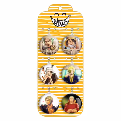 جاکلیدی خندالو مدل انیمه وان پیس One Piece کد 938A مجموعه 6 عددی