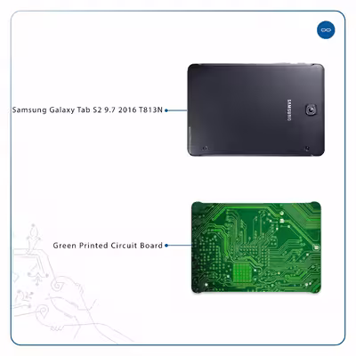 برچسب پوششی ماهوت مدل Green Printed Circuit Board مناسب برای تبلت سامسونگ Galaxy Tab S2 9.7 2016 T813N
