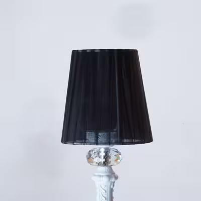 لوستر 6 شعله مدل کریستالی شید دار کد 124