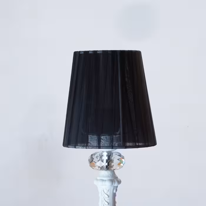 لوستر 6 شعله مدل کریستالی شید دار کد 124