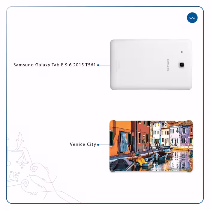 برچسب پوششی ماهوت مدل Venice City مناسب برای تبلت سامسونگ Galaxy Tab E 9.6 2015 T561