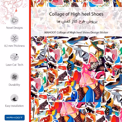 برچسب پوششی ماهوت مدل Collage of High heel Shoes مناسب برای گوشی موبایل سونی Xperia Z1 Compact
