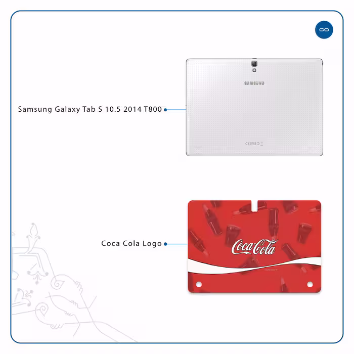 برچسب پوششی ماهوت مدل Coca-Cola-Logo مناسب برای تبلت سامسونگ Galaxy Tab S 10.5 2014 T800