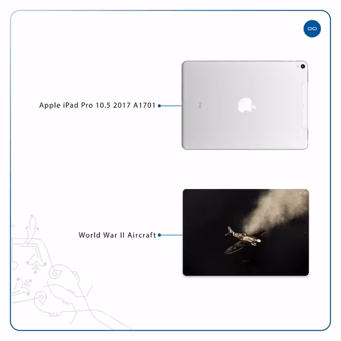 برچسب پوششی ماهوت مدل World War II Aircraft مناسب برای تبلت اپل iPad Pro 10.5 2017 A1701