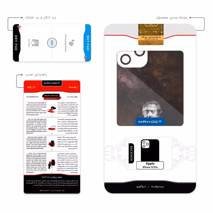 برچسب پوششی ماهوت مدل Robert De Niro مناسب برای گوشی موبایل اپل iPhone 12 Pro