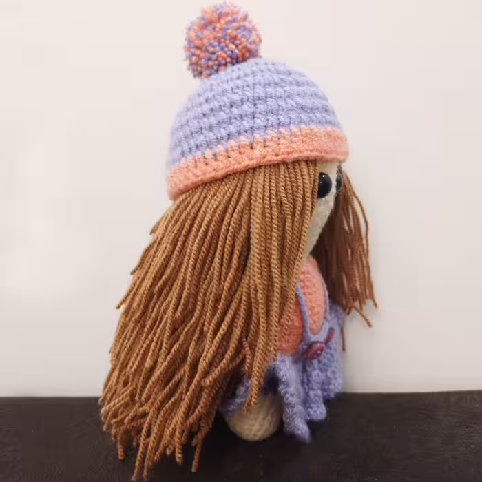 عروسک بافتنی مدل دختر خانوم