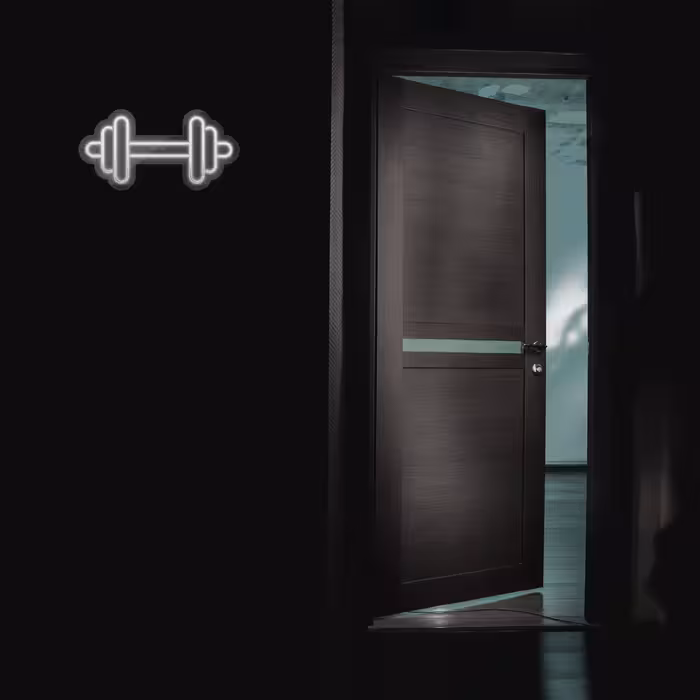 چراغ دیواری نئون دیزاین طرح Dumbbell