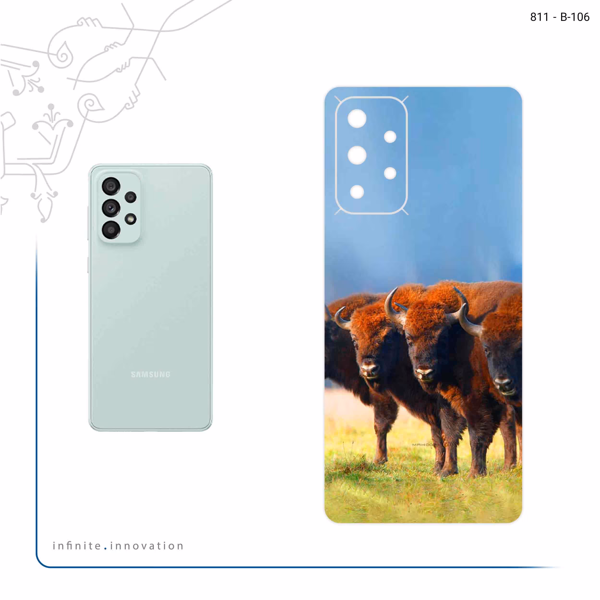 برچسب پوششی ماهوت مدل Buffalo مناسب برای گوشی موبایل سامسونگ Galaxy A73 5G