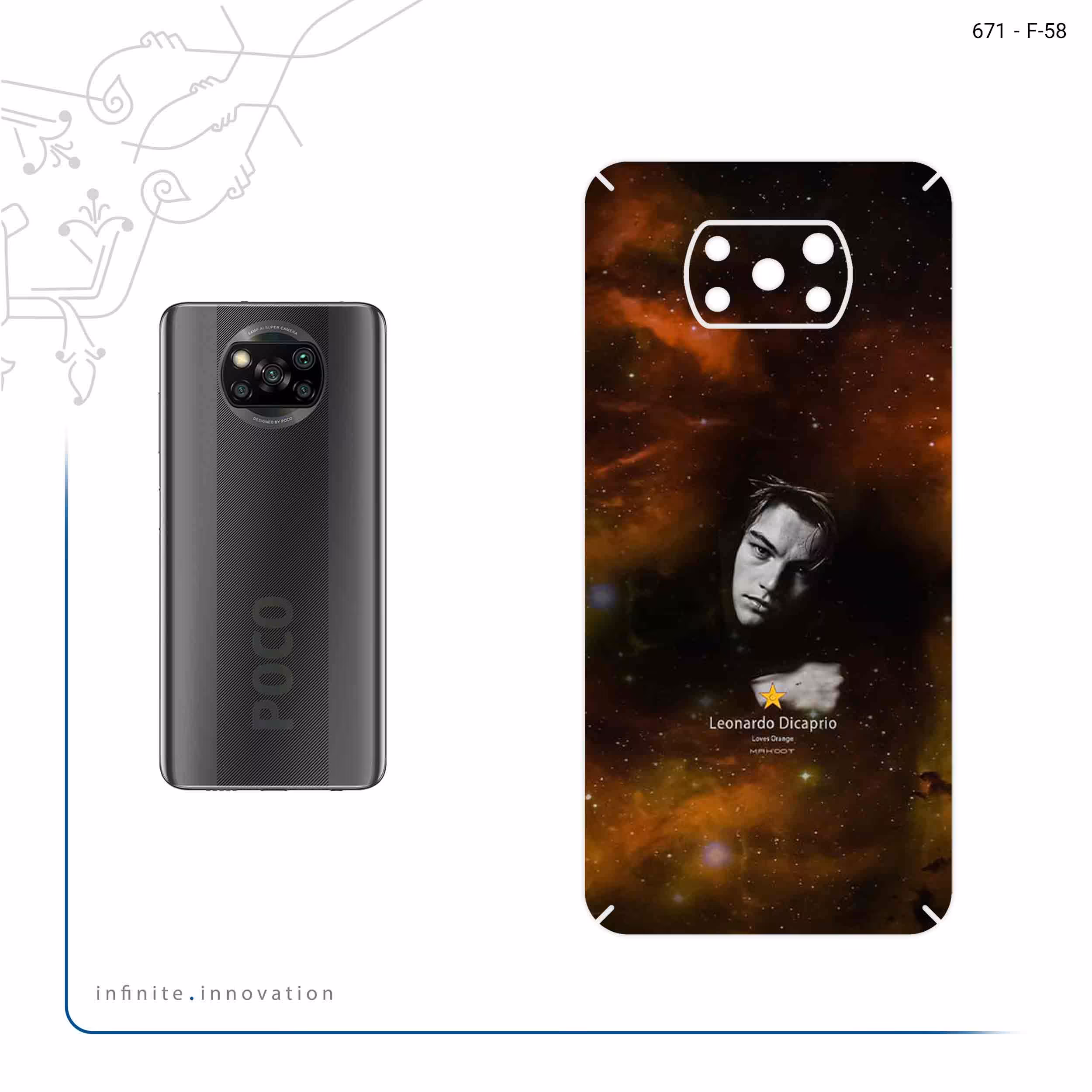 برچسب پوششی ماهوت مدل Leonardo Dicaprio مناسب برای گوشی موبایل شیائومی Poco X3 NFC