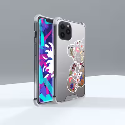کاور لاین کینگ مدل آینه ایی نشکن طرح خرس مناسب برای گوشی موبایل اپل IPhone 12 pro Max