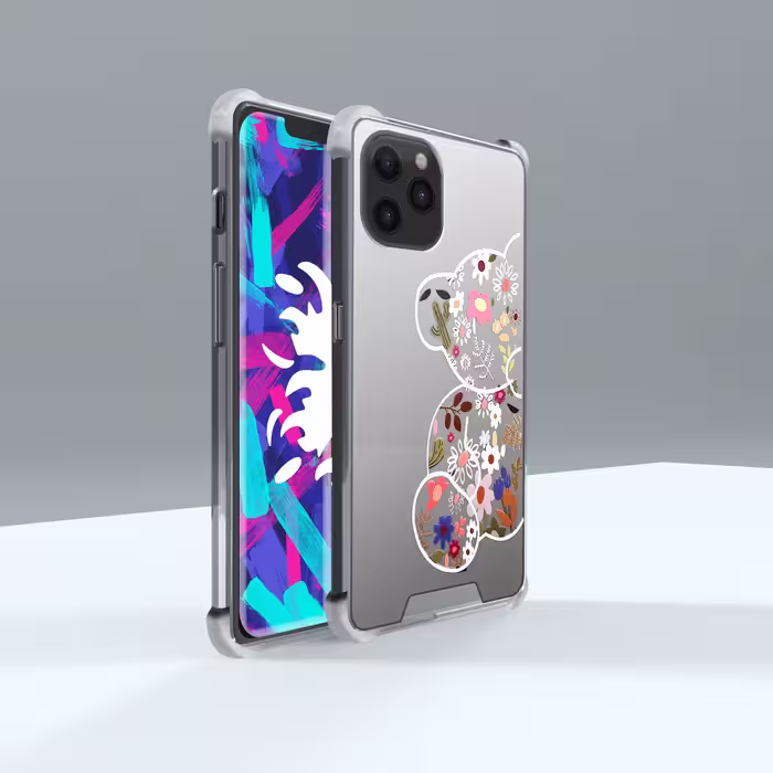 کاور لاین کینگ مدل آینه ایی نشکن طرح خرس مناسب برای گوشی موبایل اپل IPhone 12 pro Max