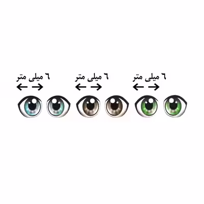 چشم عروسک مدل رزینی 6 کد 2 مجموعه 60 عددی