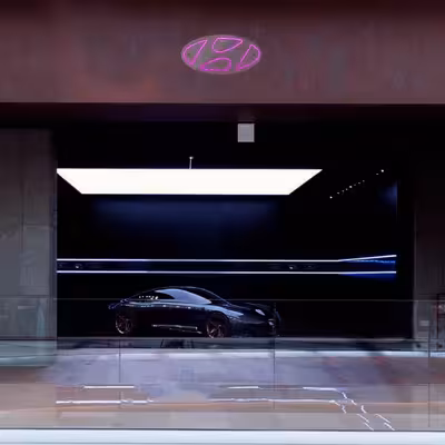 چراغ دیواری نئون دیزاین طرح Hyundai_PN