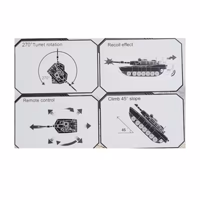 تانک بازی کنترلی ام زد طرح ارتشی مدل MILITARY TANK کد 889