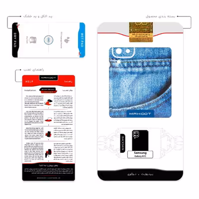 برچسب پوششی ماهوت مدل Fabric Texture 7 مناسب برای گوشی موبایل سامسونگ Galaxy A12