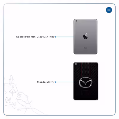 برچسب پوششی ماهوت مدل Mazda Motor مناسب برای تبلت اپل iPad mini 2 2013 A1489