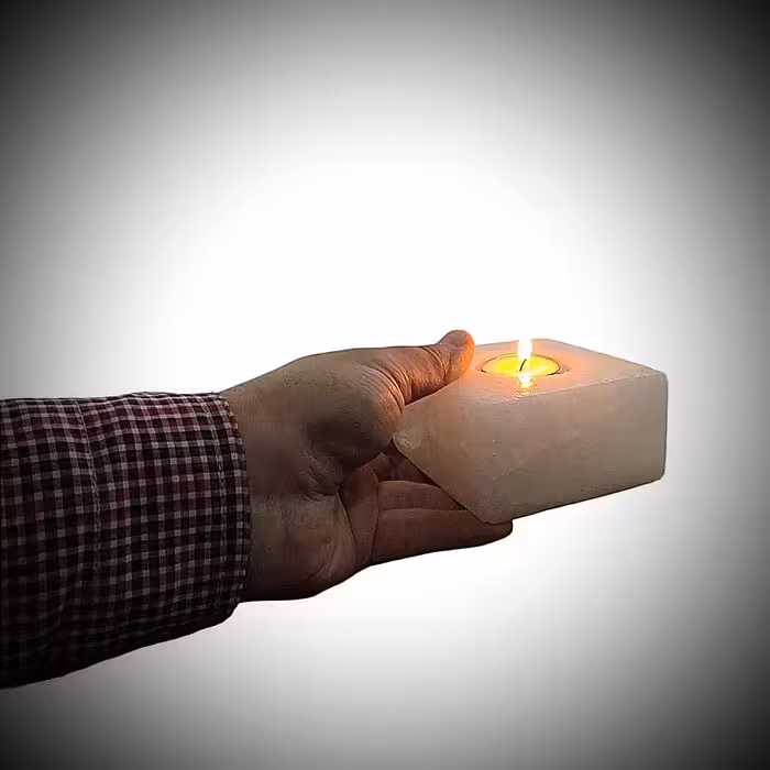 جاشمعی مدل سنگ نمک طرح مکعب مستطیل کد 408