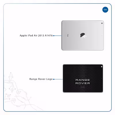 برچسب پوششی ماهوت مدل Range-Rover-Logo مناسب برای تبلت اپل iPad Air 2013 A1476