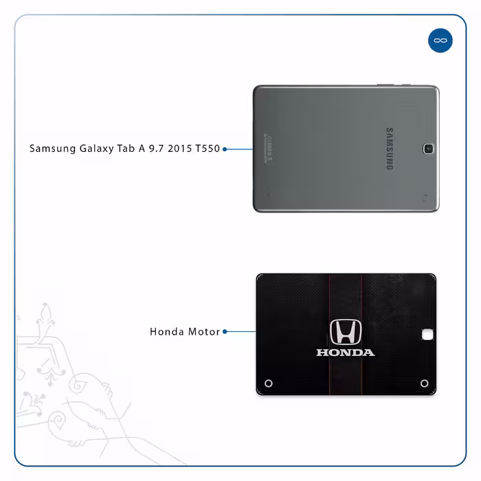 برچسب پوششی ماهوت مدل Honda Motor مناسب برای تبلت سامسونگ Galaxy Tab A 9.7 2015 T550