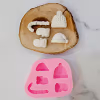 قالب شمع مدل ست کریسمسی