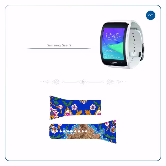 برچسب ماهوت طرح Maryams_Mathematics مناسب برای ساعت هوشمند سامسونگ Galaxy Gear S