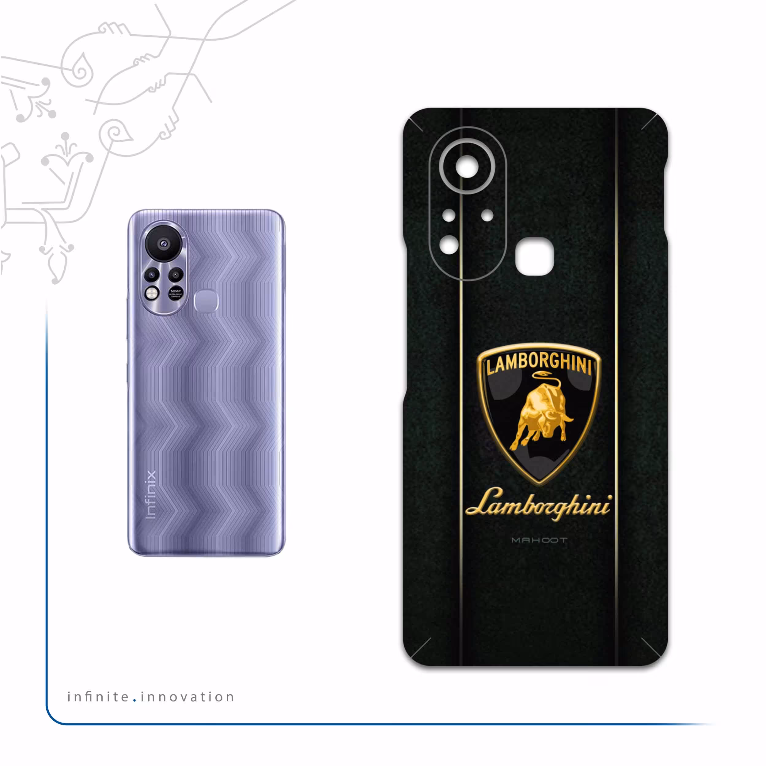 برچسب پوششی ماهوت مدل Lamborghini مناسب برای گوشی موبایل اینفینیکس Hot 11s