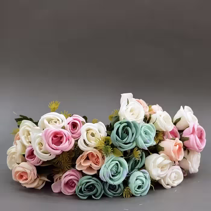 گل مصنوعی مدل بوته گل رز