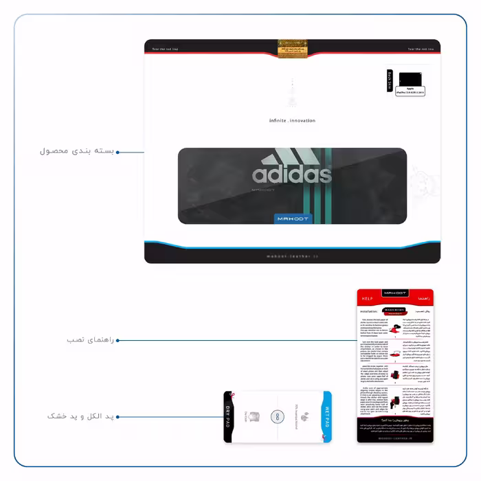برچسب پوششی ماهوت مدل adidas-Logo مناسب برای تبلت اپل iPad Pro 12.9 (GEN 3) 2018 A2014