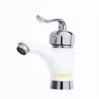شیر روشویی مدل قاصدک قلیونی سفید کروم