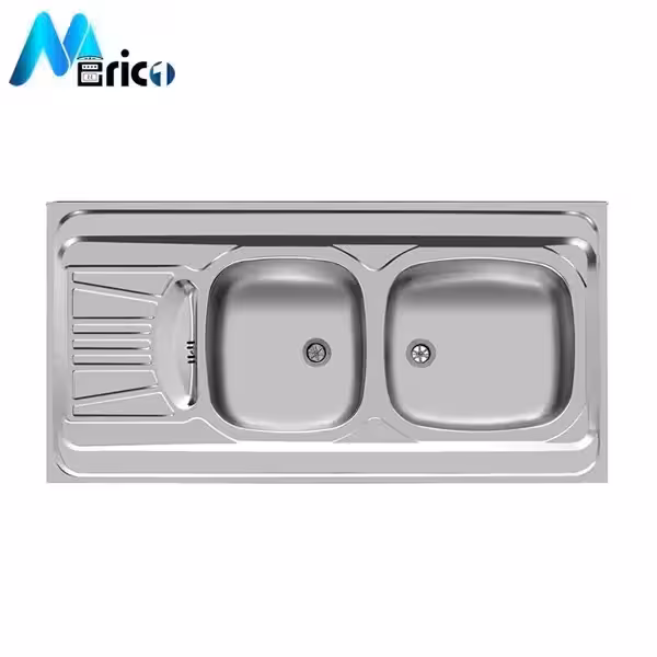 سینک اخوان کد 40 روکار دو لگنه