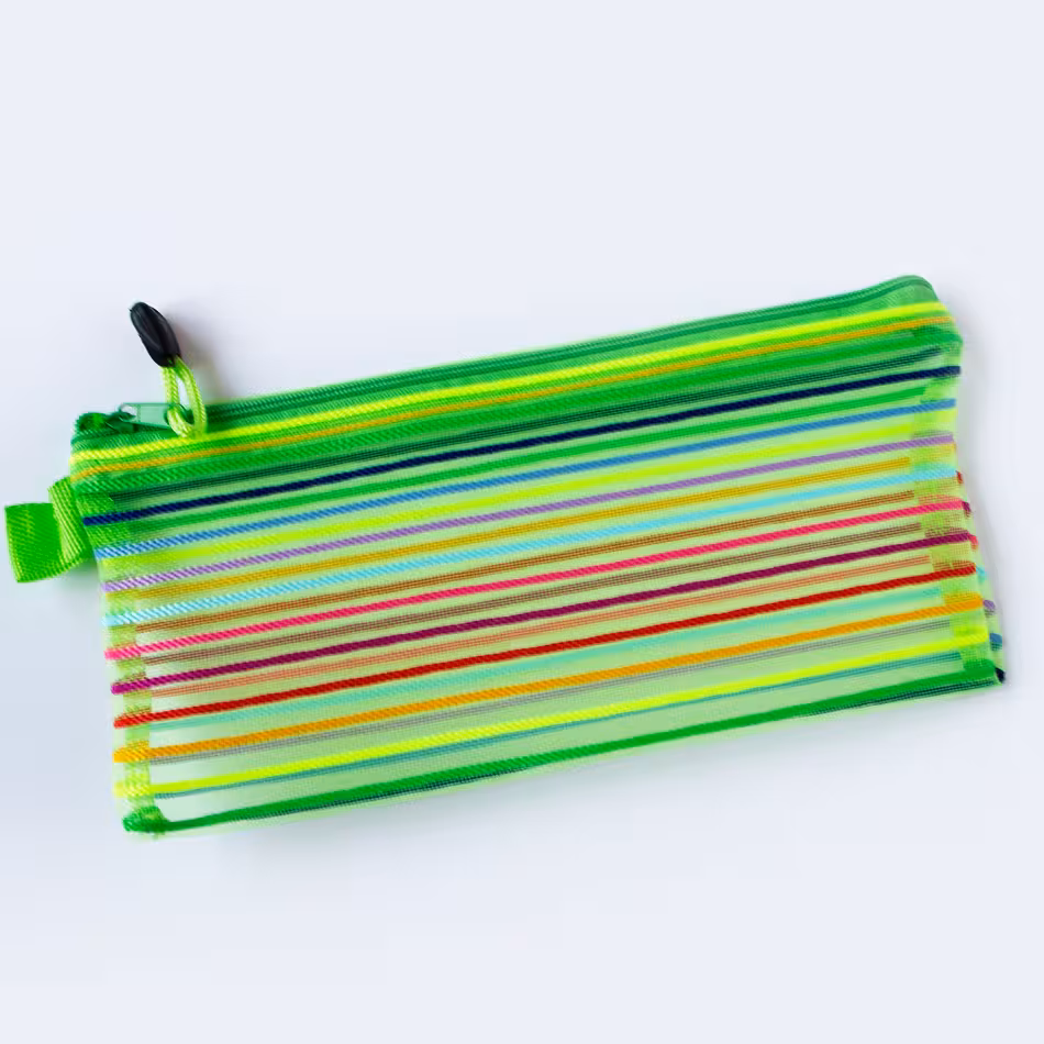 پوشه توری زیپ دار سبز