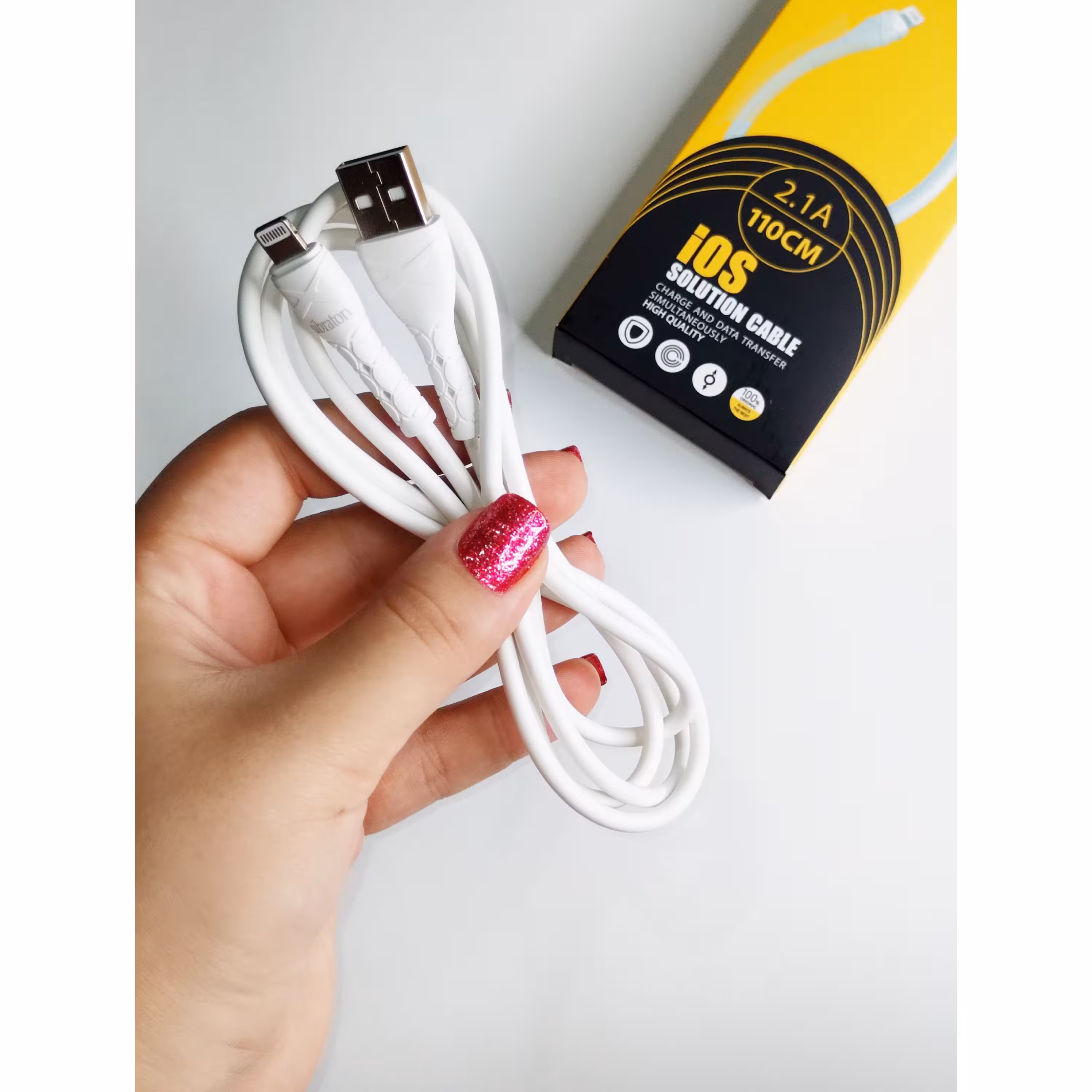 کابل آیفون لایتینگ سیبراتون با گارانتی شرکتی کیفیت فوق العاده (پس کرایه)