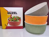 کاسه سالاد خوری سرامیکی گرد رنگی پاستیلی(1 عددی)گوزل GUZEL