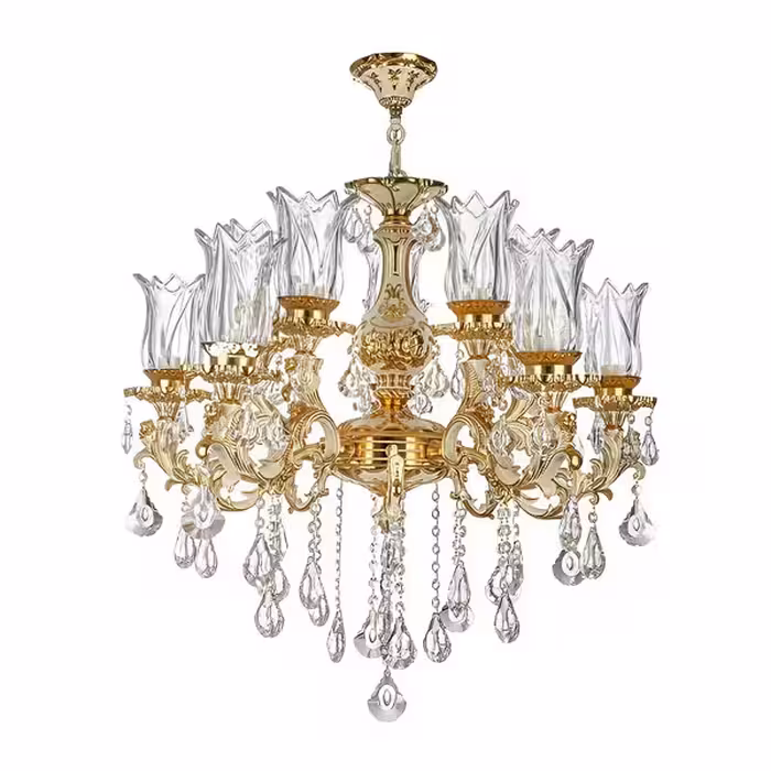 لوستر 10 شعله چشمه نور مدل S3703/5GWT