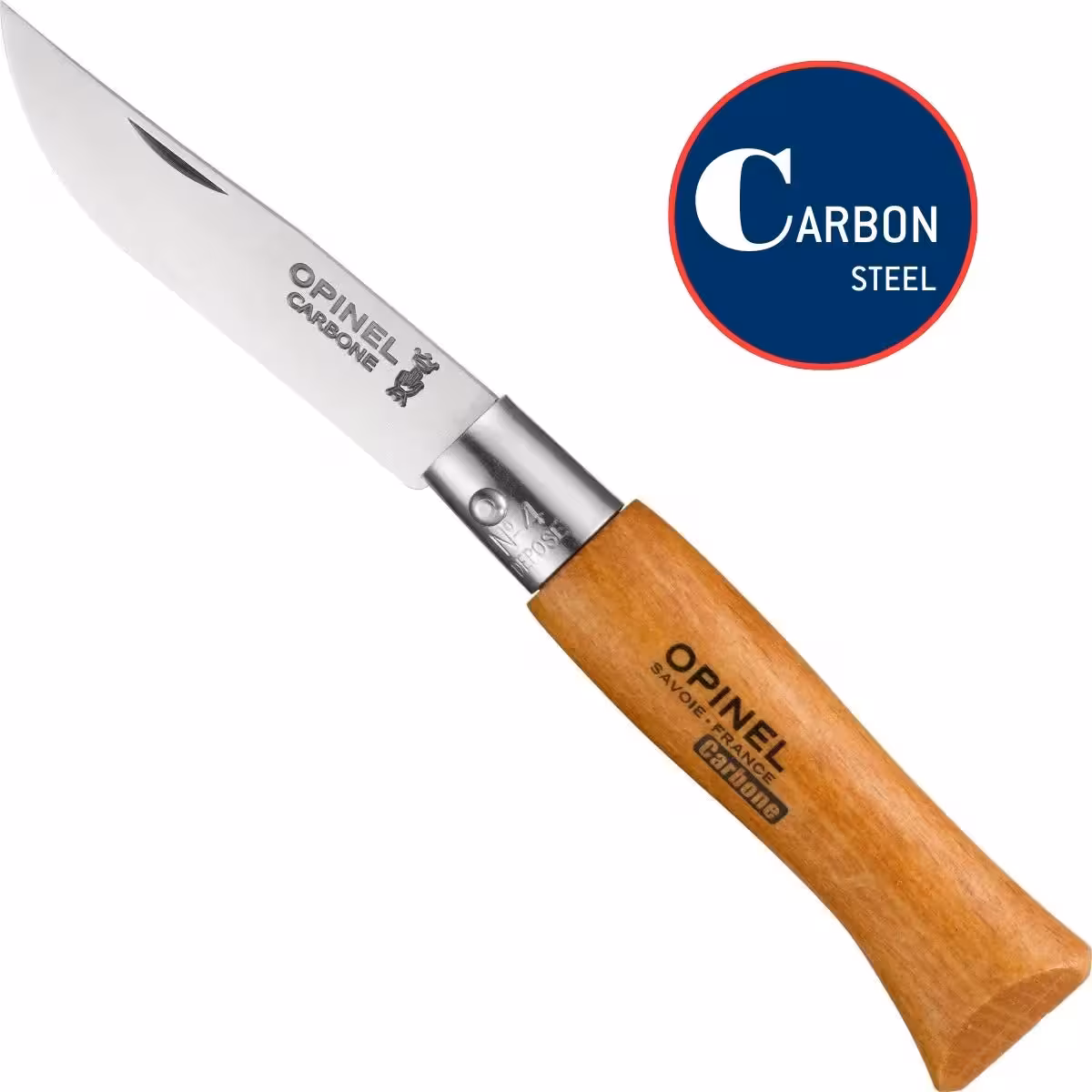 چاقو اپینل 04 کربن Opinel No.04 Carbon Steel Folding Knife