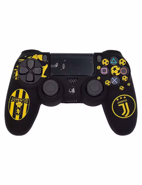 روکش محافظ دسته PS4 لیزری مشکی زرد طرح یوونتوس کد b