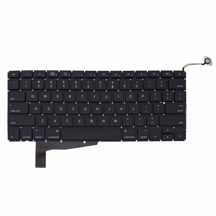 کیبورد لپ تاپ اپل MacBook Pro A1286 LAT08 مشکی اینترکوچک به همراه کلید پاور