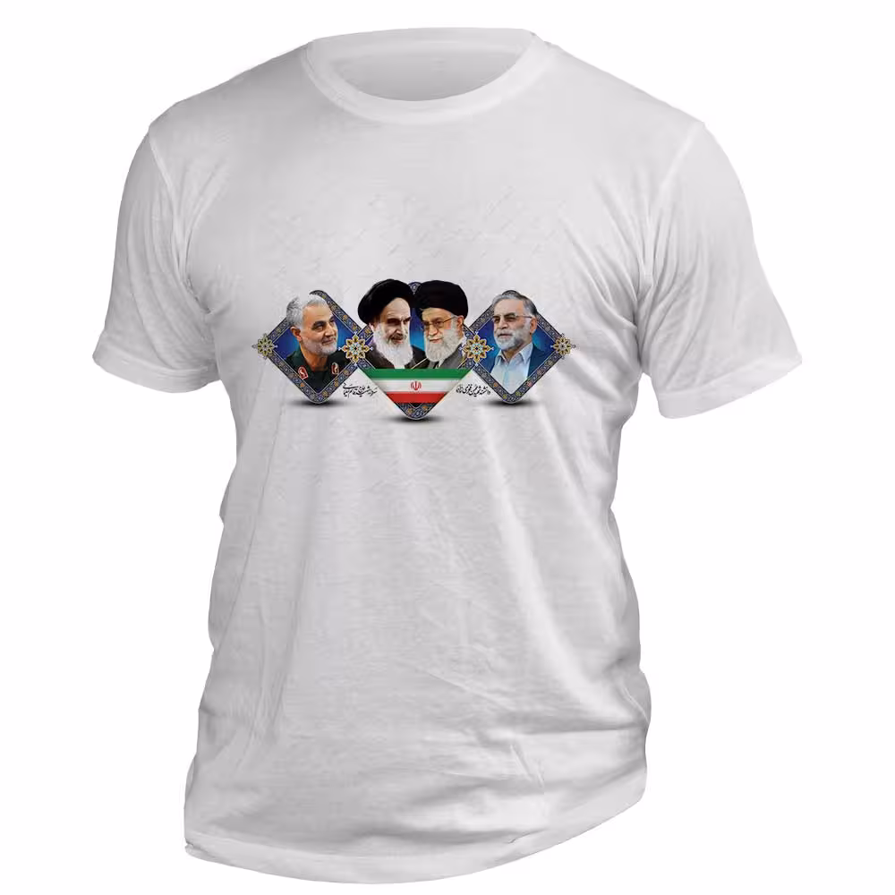 تیشرت طرح عکس رهبران و شهیدان ایران اسلامی