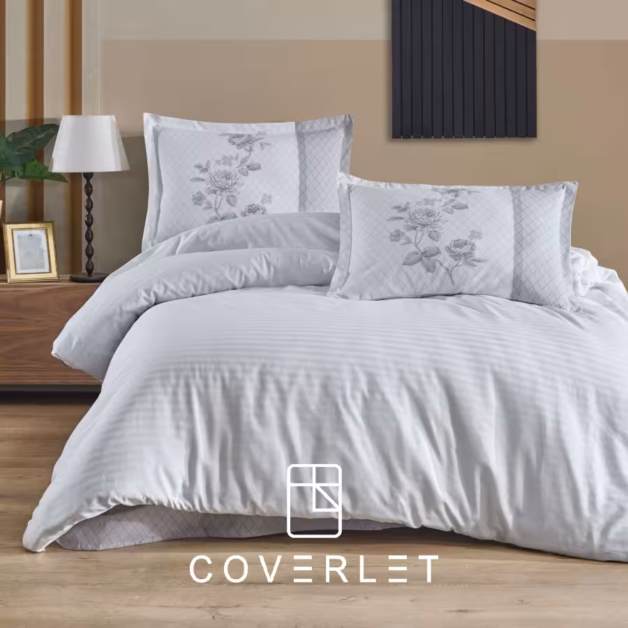 روتختی هتلی سفید طرح‌دار کاوری مدل Suave