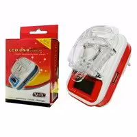 شارژر خرچنگی کلیپسی LCD دار universal charger